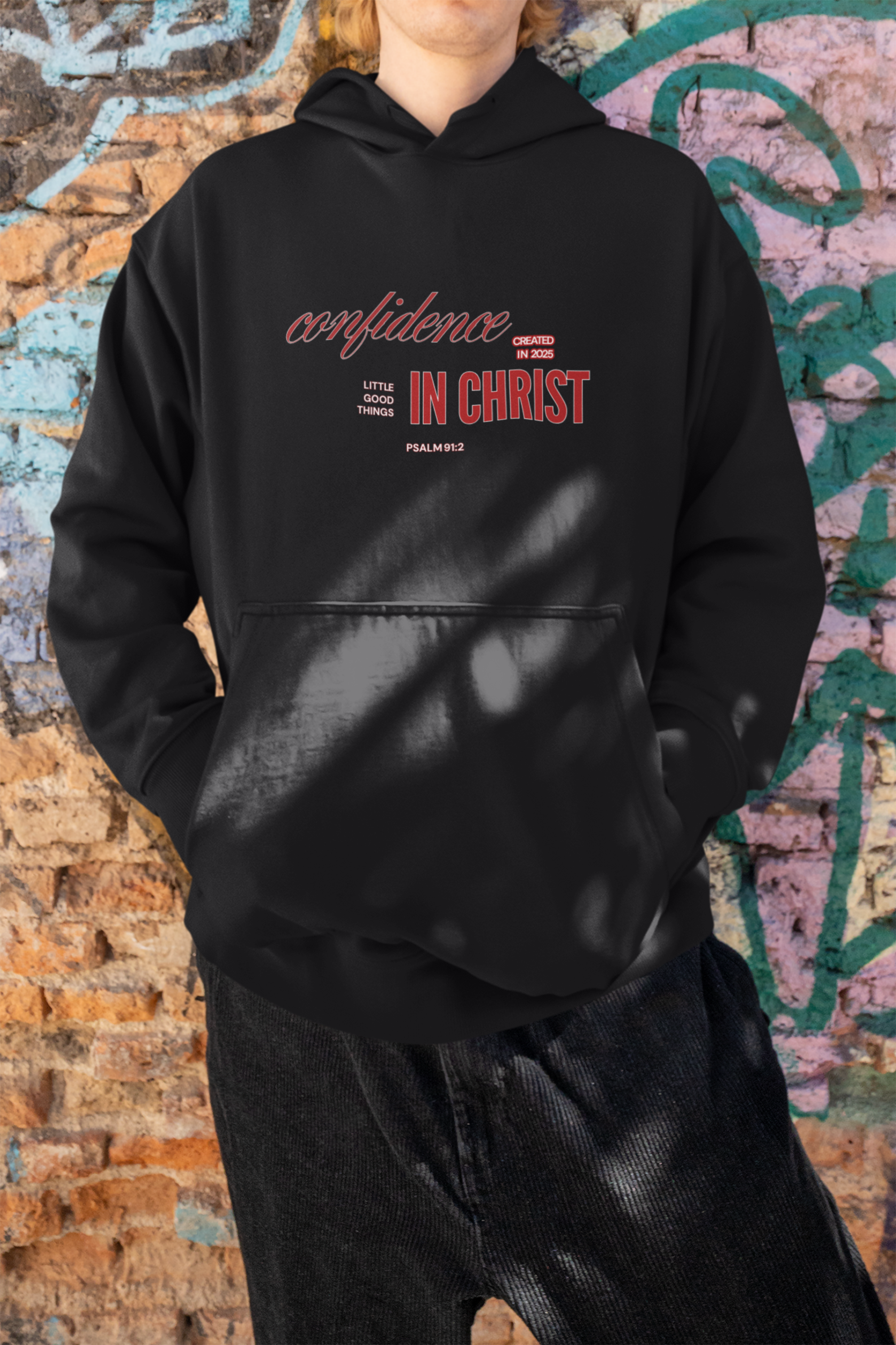 Christian Hoodie — "Confidence In Christ" Pullover