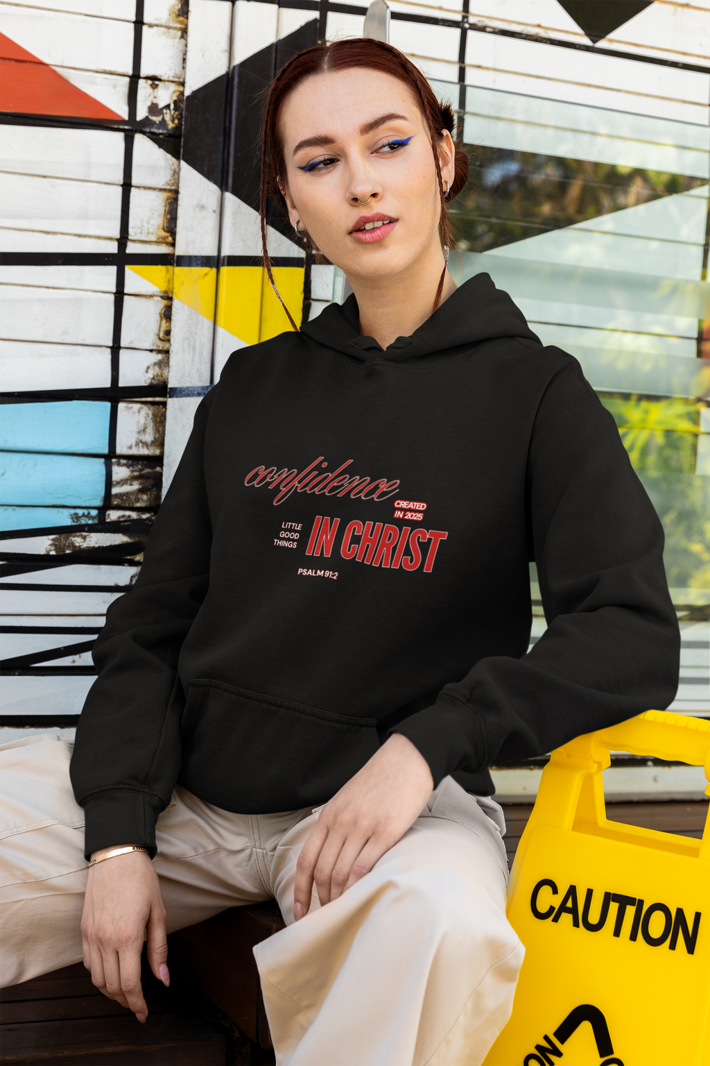 Christian Hoodie — "Confidence In Christ" Pullover