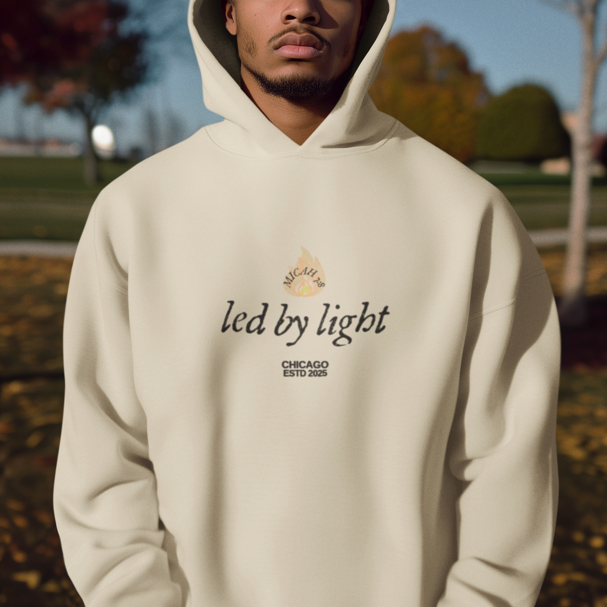 Led By Light hoodie | Micah 7:8 Christian Streetwear